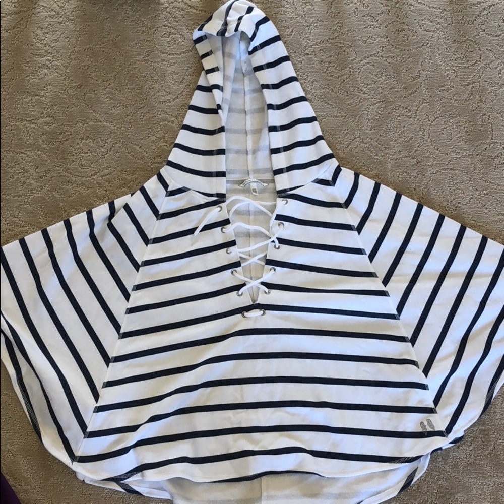 Blue striped poncho Victoria’s Secret